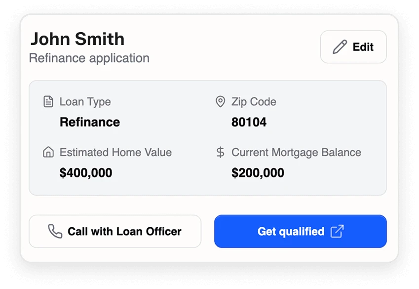Loan application preview