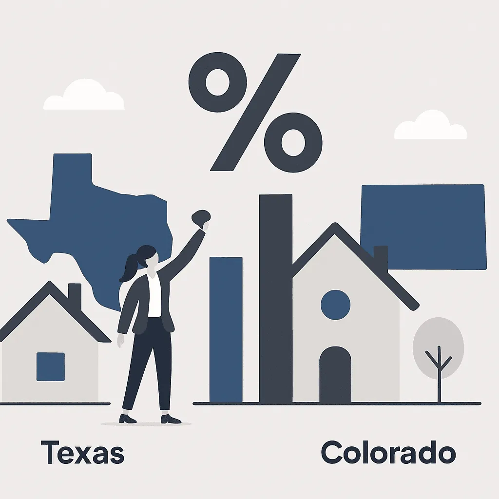 Texas vs Colorado 30-year fixed mortgage rates: May 2026
